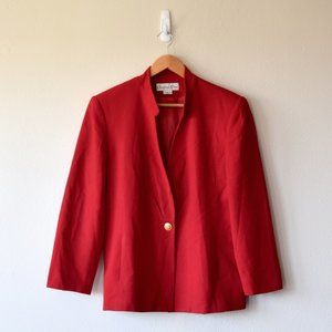 80s Christian Dior Bright Red Blazer Size 14